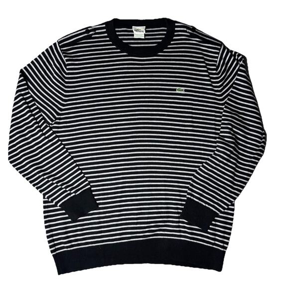 LACOSTE STRIPED ALLIGATOR LOGO SWEATER PREPPY CLASSIC SMALL 100% COTTON EUC - Picture 1 of 10